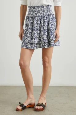 ADDISON SKIRT - NAVY WHITE TEXTURE FLORAL|Rails New