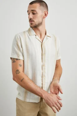 AMALFI SHIRT - FARRO DOVE STRIPE|Rails Discount