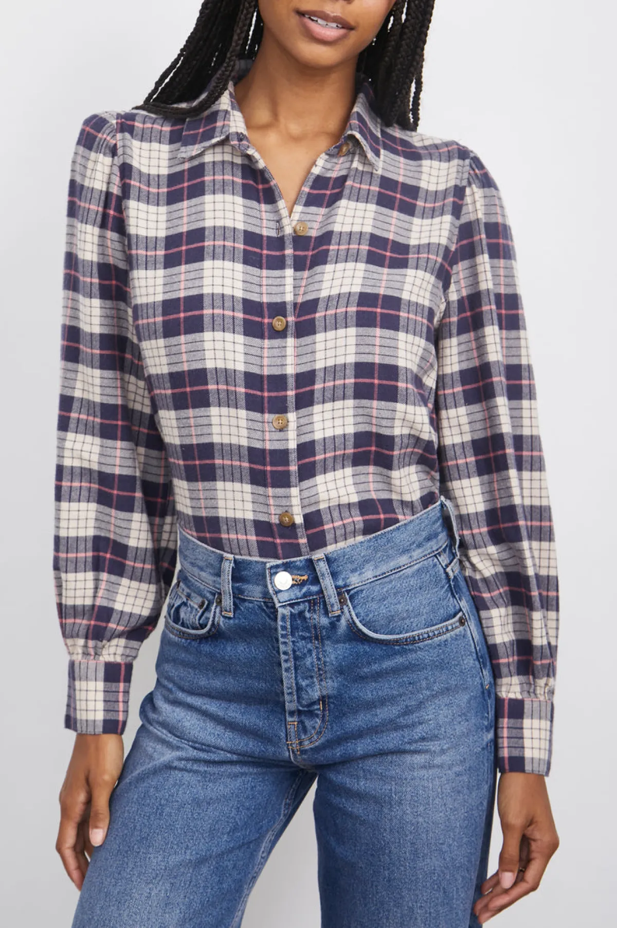 ANGELICA SHIRT - ALMOND PINK NAVY|Rails Shop