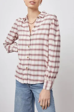 ANGELICA SHIRT - MAUVE ROSE IRON|Rails Outlet