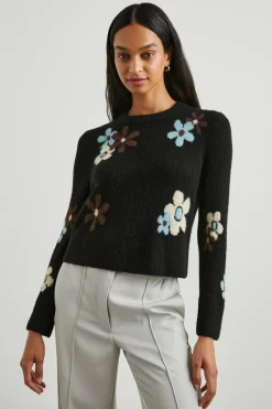 ANISE SWEATER - ONYX BLUE DAISIES|Rails Online
