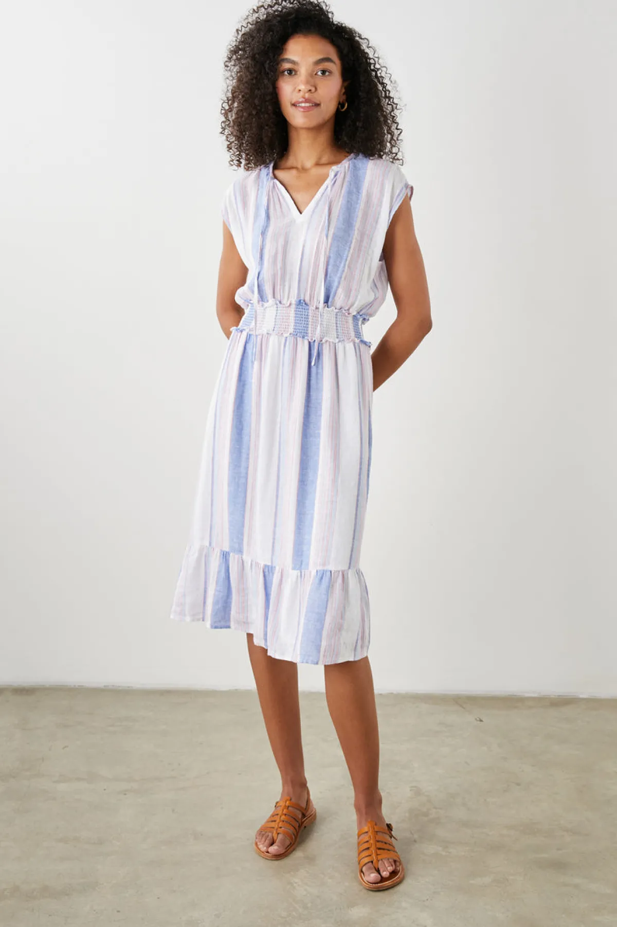 ASHLYN DRESS - MARINI STRIPE|Rails New