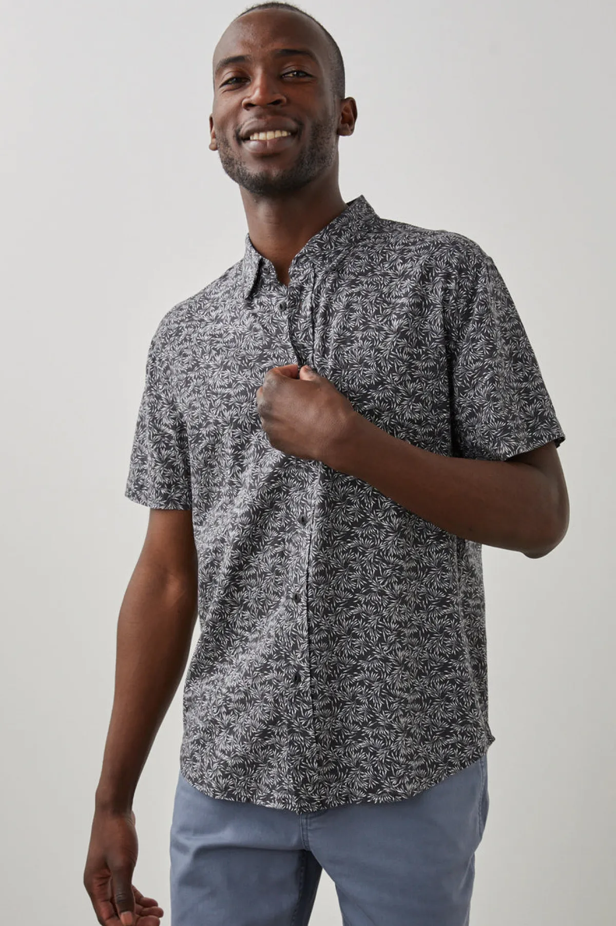 CARSON SHIRT - CROP CIRCLE BLACK WHITE|Rails New