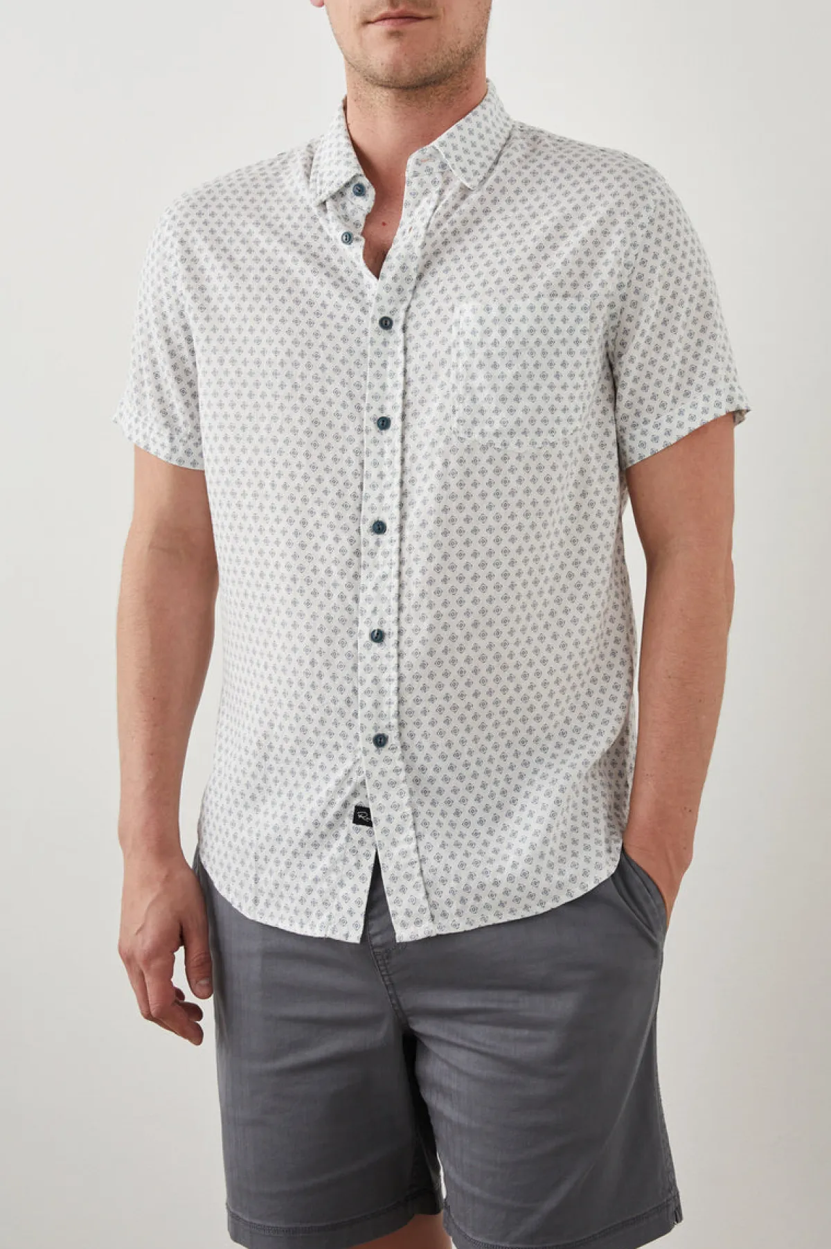 CARSON SHIRT - DIAMOND GEO CREAM|Rails Flash Sale