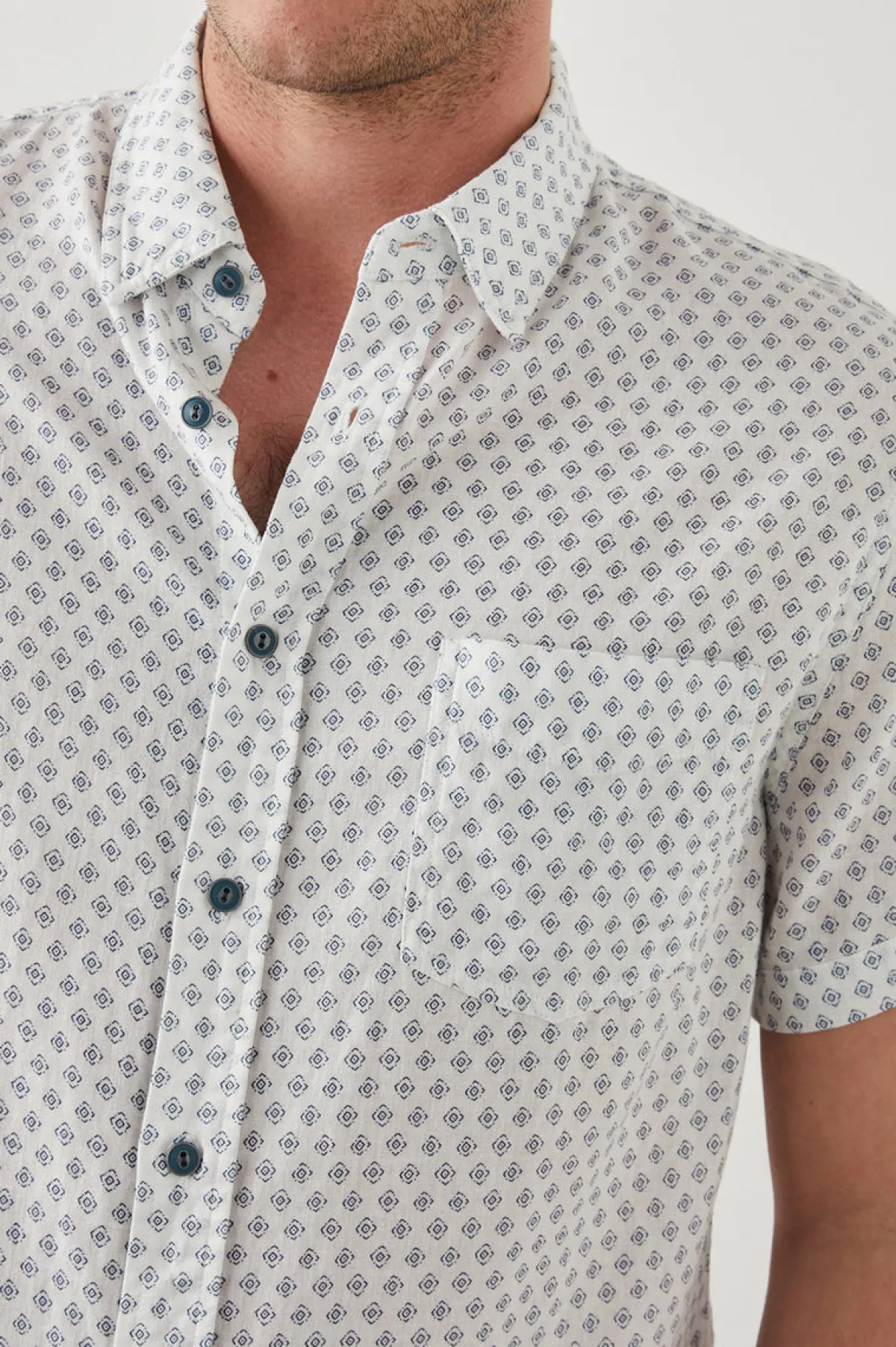 CARSON SHIRT - DIAMOND GEO CREAM|Rails Flash Sale