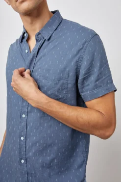 CARSON SHIRT - LOUIS LEAF NAVY GREEN|Rails Discount