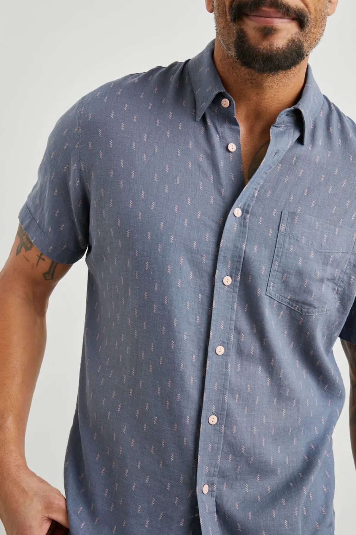 CARSON SHIRT - LOUIS LEAF SLATE|Rails Best