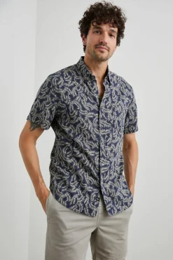 CARSON SHIRT - PALM AMERICANO NAVY|Rails Best Sale