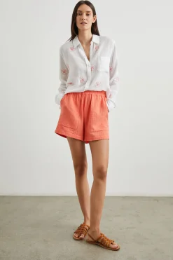CHARLI SHIRT - HIBISCUS EMBROIDERY|Rails Clearance