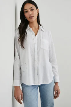 CHARLI SHIRT - WHITE EYELET SHELLS|Rails Cheap