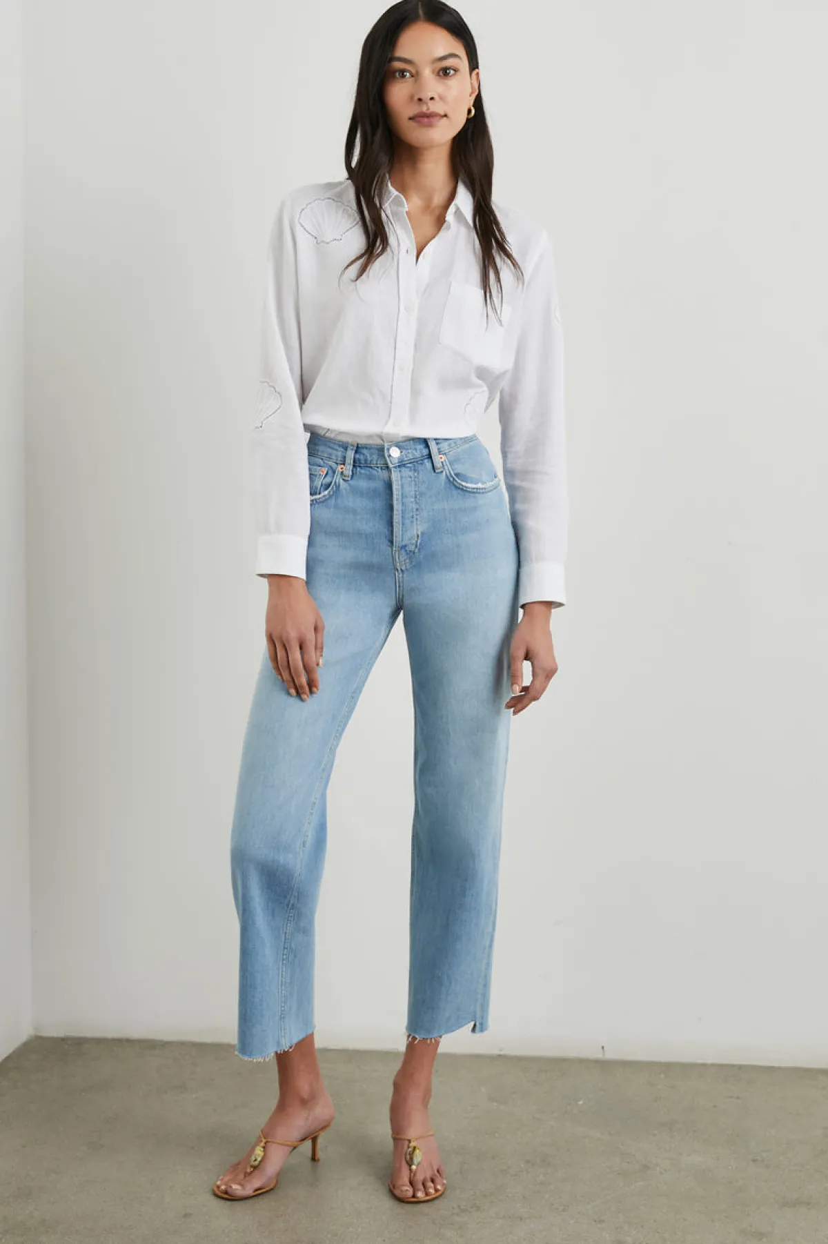 CHARLI SHIRT - WHITE EYELET SHELLS|Rails Cheap