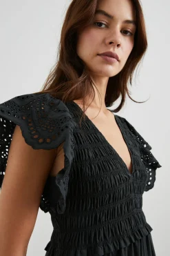 CLEMENTINE DRESS - BLACK EYELET|Rails Clearance