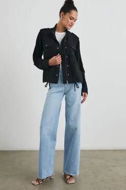 COLLINS JACKET - GAUZE BLACK|Rails New
