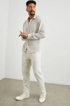 CONNOR SHIRT - GHURKA WHITE PINSTRIPE|Rails Cheap