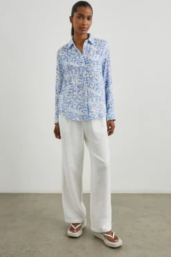 ELLIS SHIRT - BLUE DIFFUSED CHEETAH|Rails Online