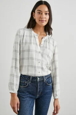 ELOISE TOP - SNOW ONYX GOLD LUREX|Rails Sale