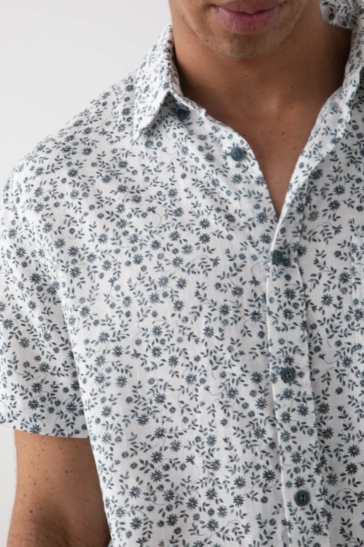 FAIRFAX SHIRT - CREEPING IVY WHITE BLUE|Rails Best