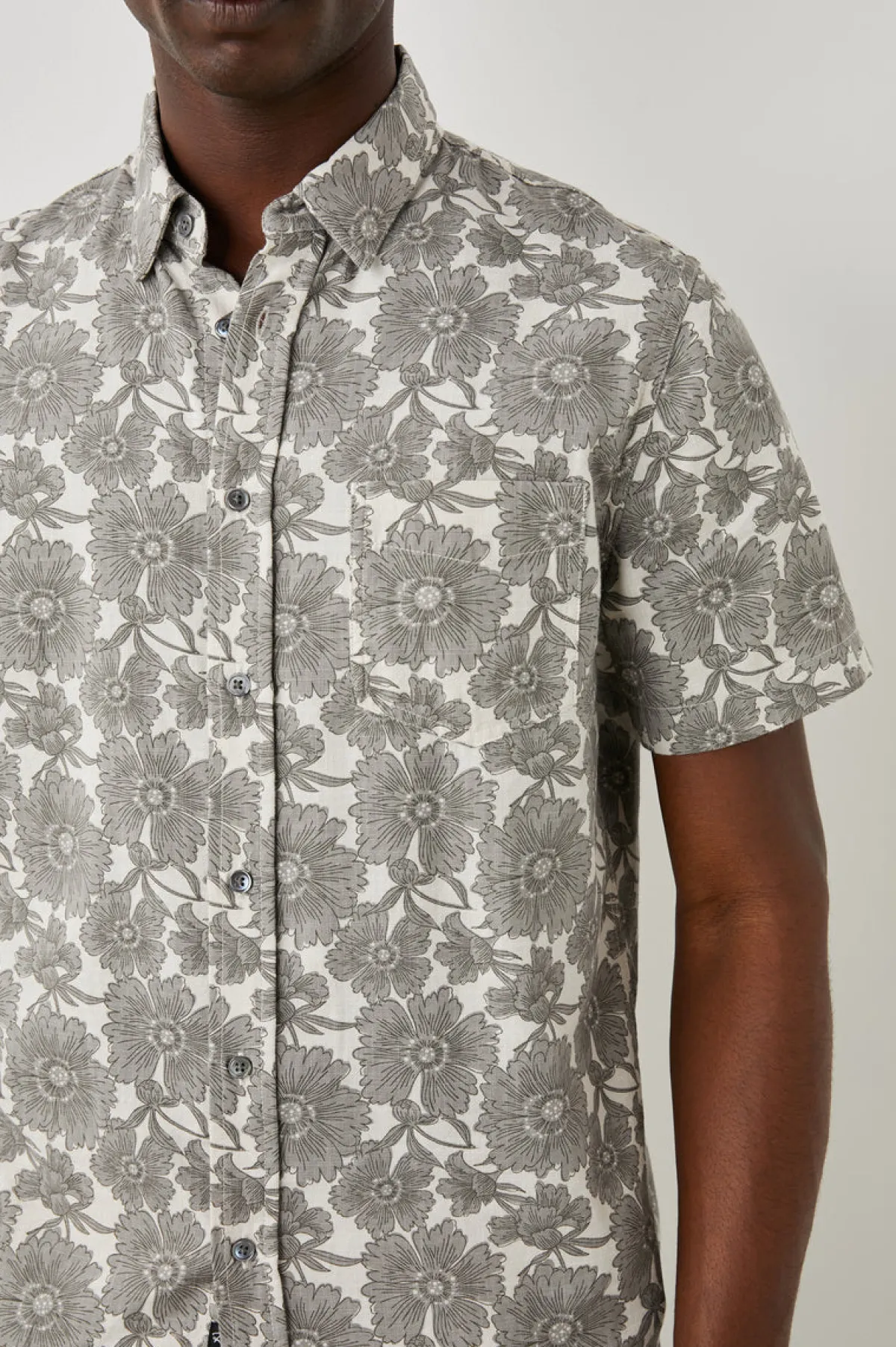 FAIRFAX SHIRT - DAPPLED PETAL MONOCHROME|Rails Cheap