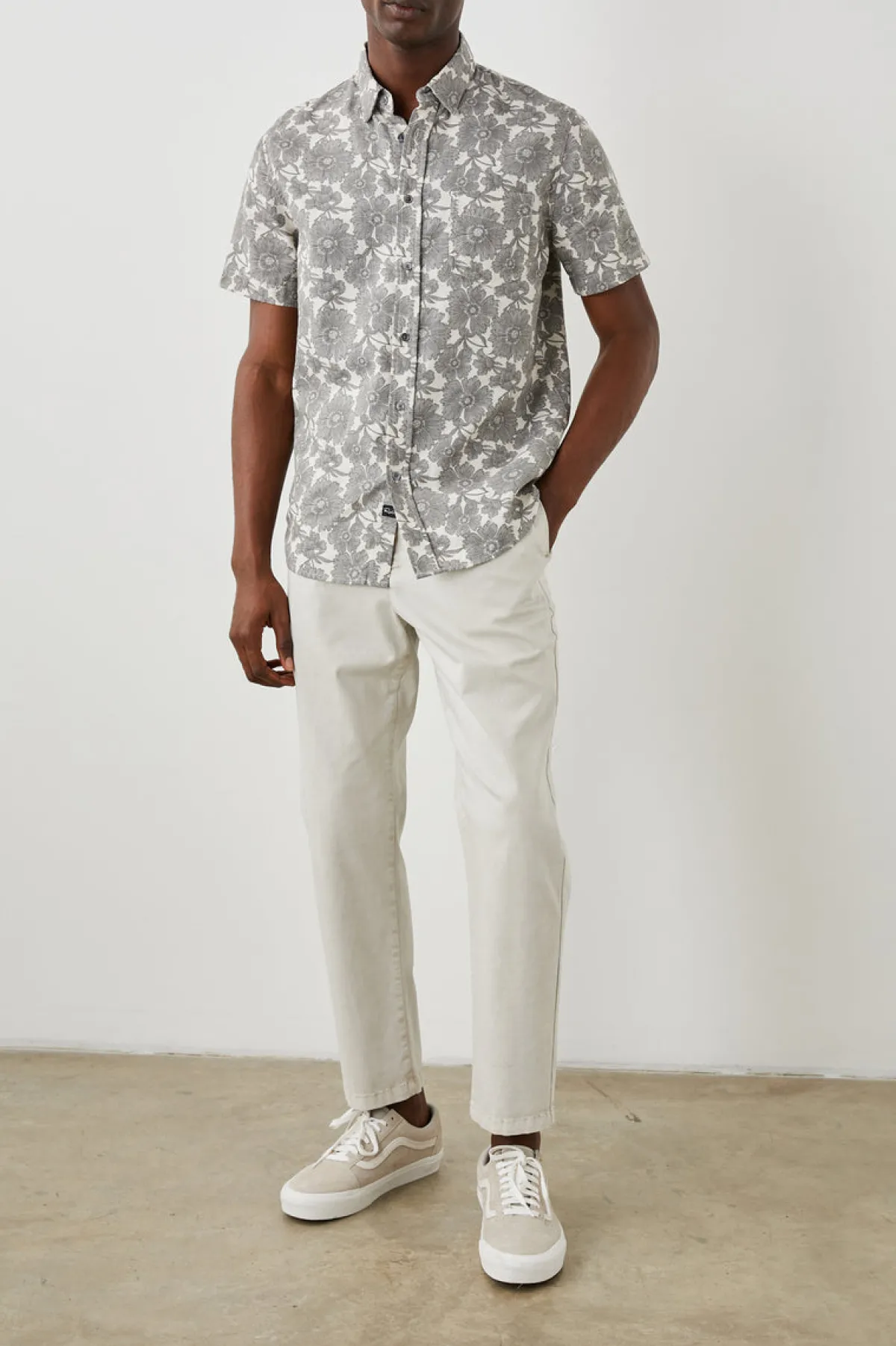 FAIRFAX SHIRT - DAPPLED PETAL MONOCHROME|Rails Cheap