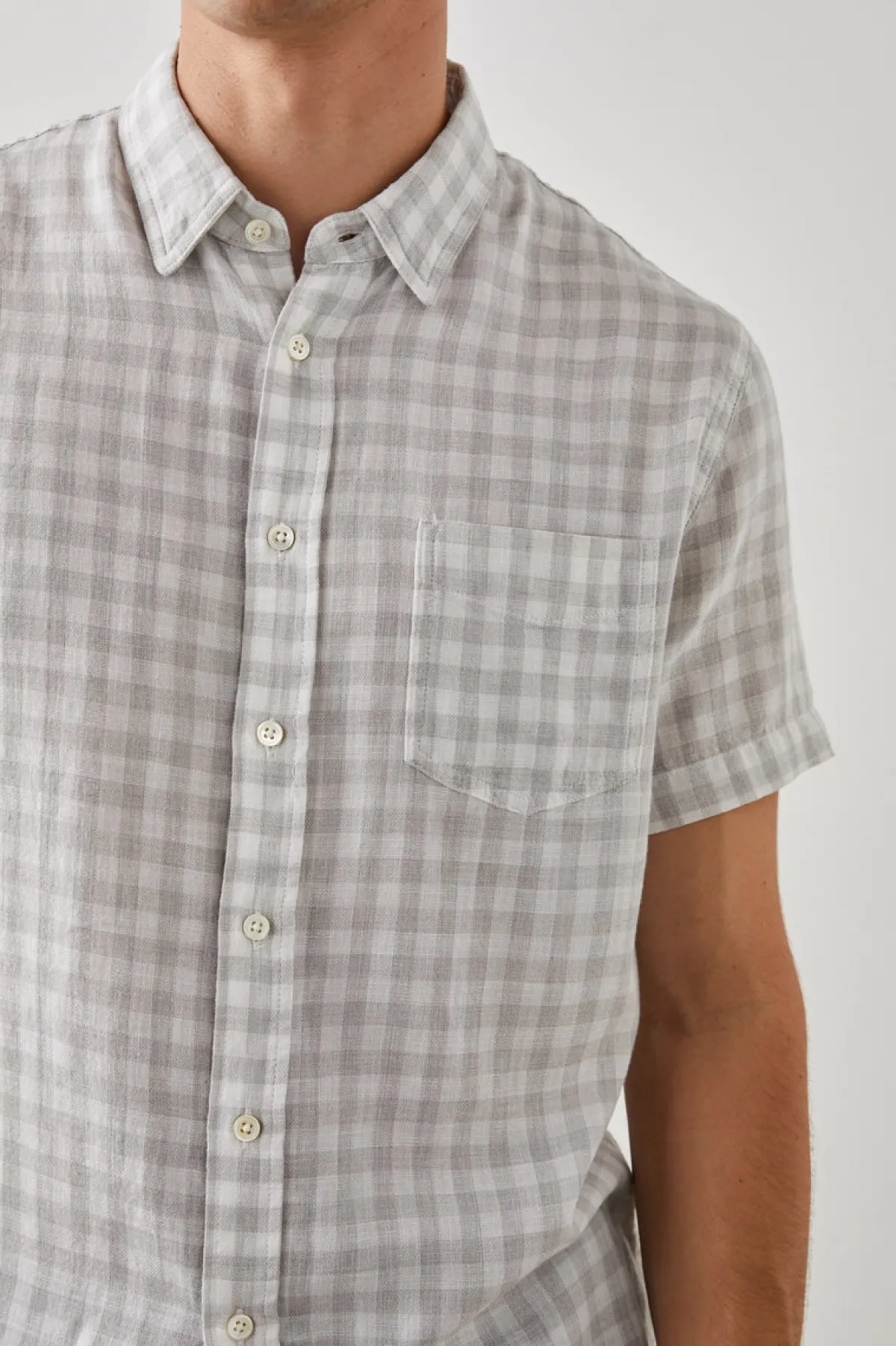 FAIRFAX SHIRT - GREY GINGHAM MELANGE|Rails Store