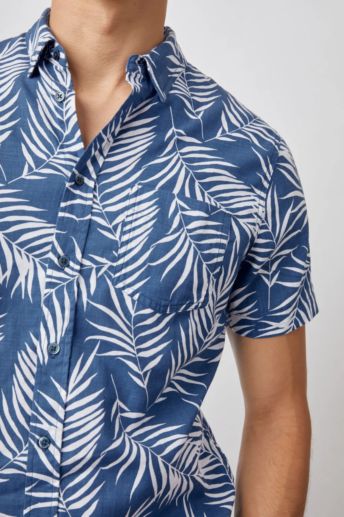 FAIRFAX SHIRT - PALM SHADOW NAVY|Rails Sale