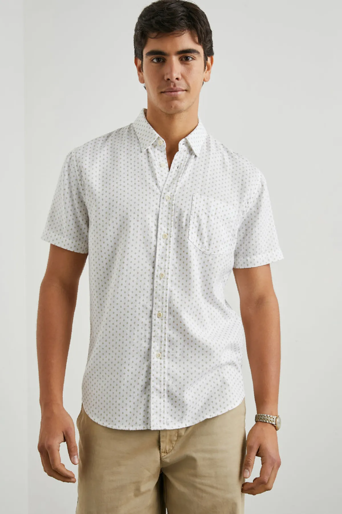 FAIRFAX SHIRT - POLYGON MICRO WHITE|Rails New