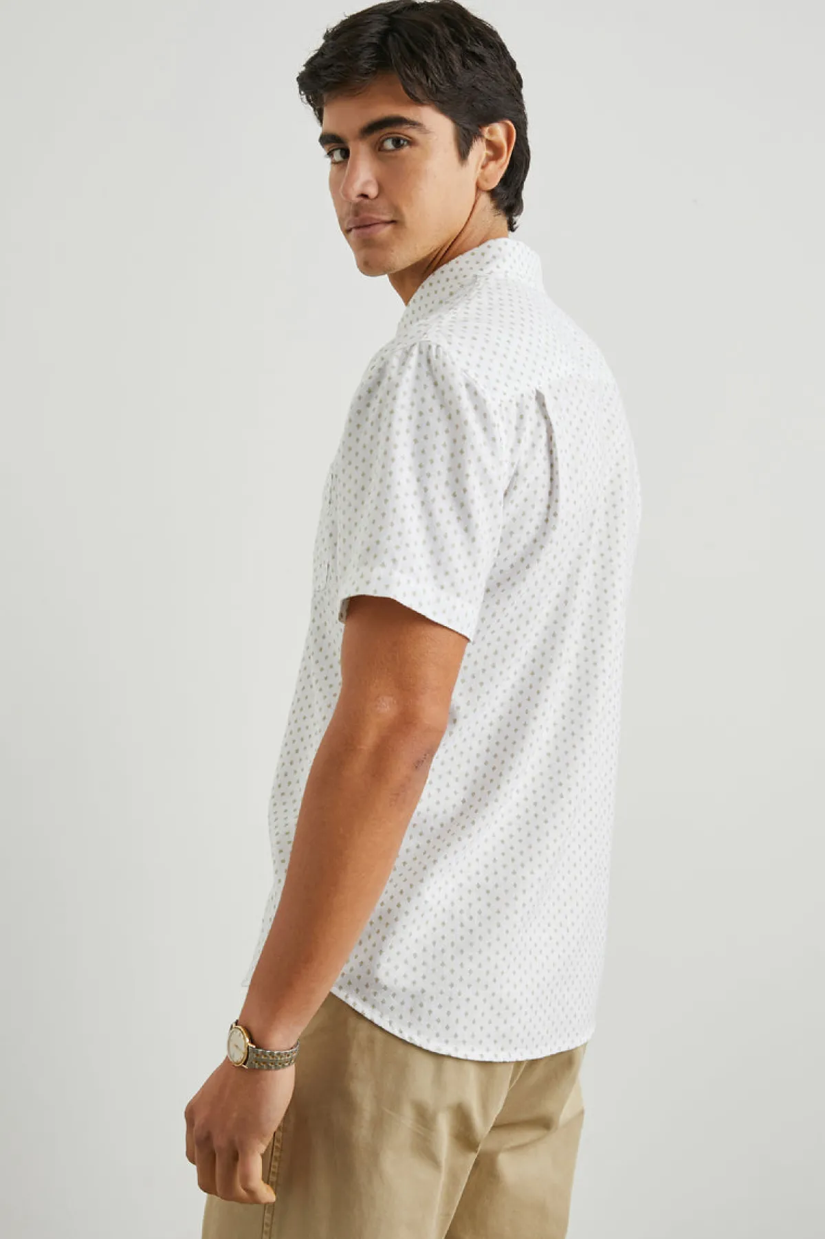 FAIRFAX SHIRT - POLYGON MICRO WHITE|Rails New