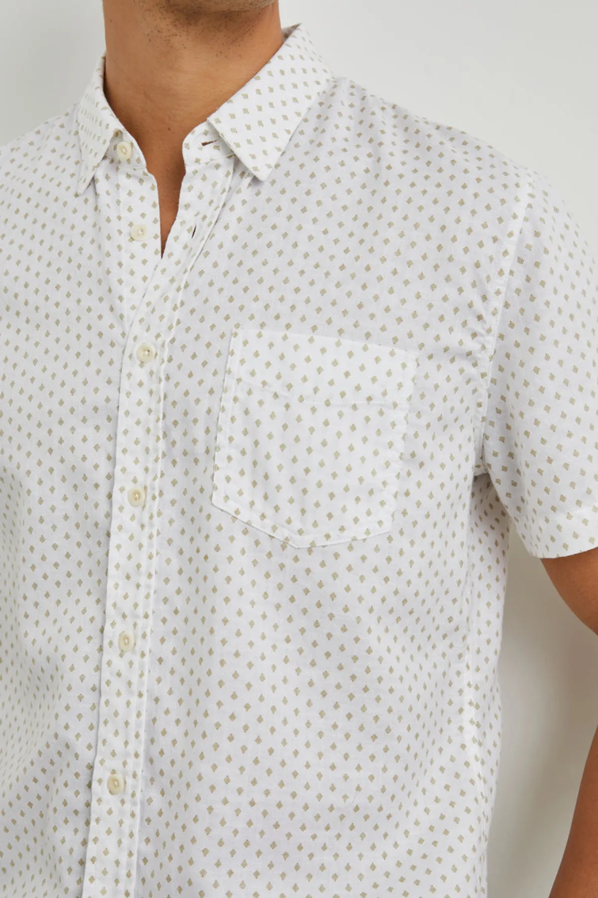 FAIRFAX SHIRT - POLYGON MICRO WHITE|Rails New