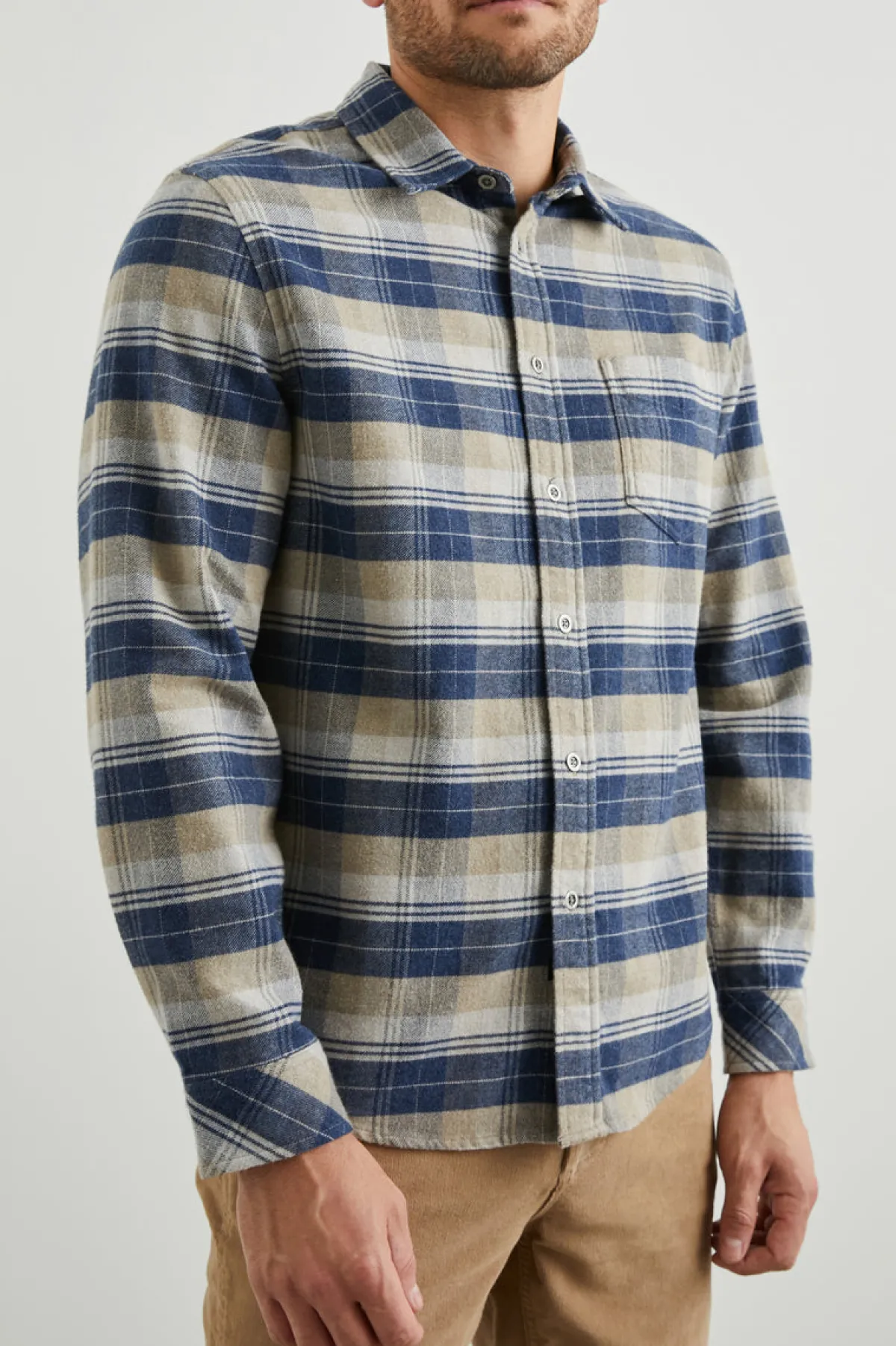 FORREST SHIRT - BARLEY DENIM TAUPE|Rails Store