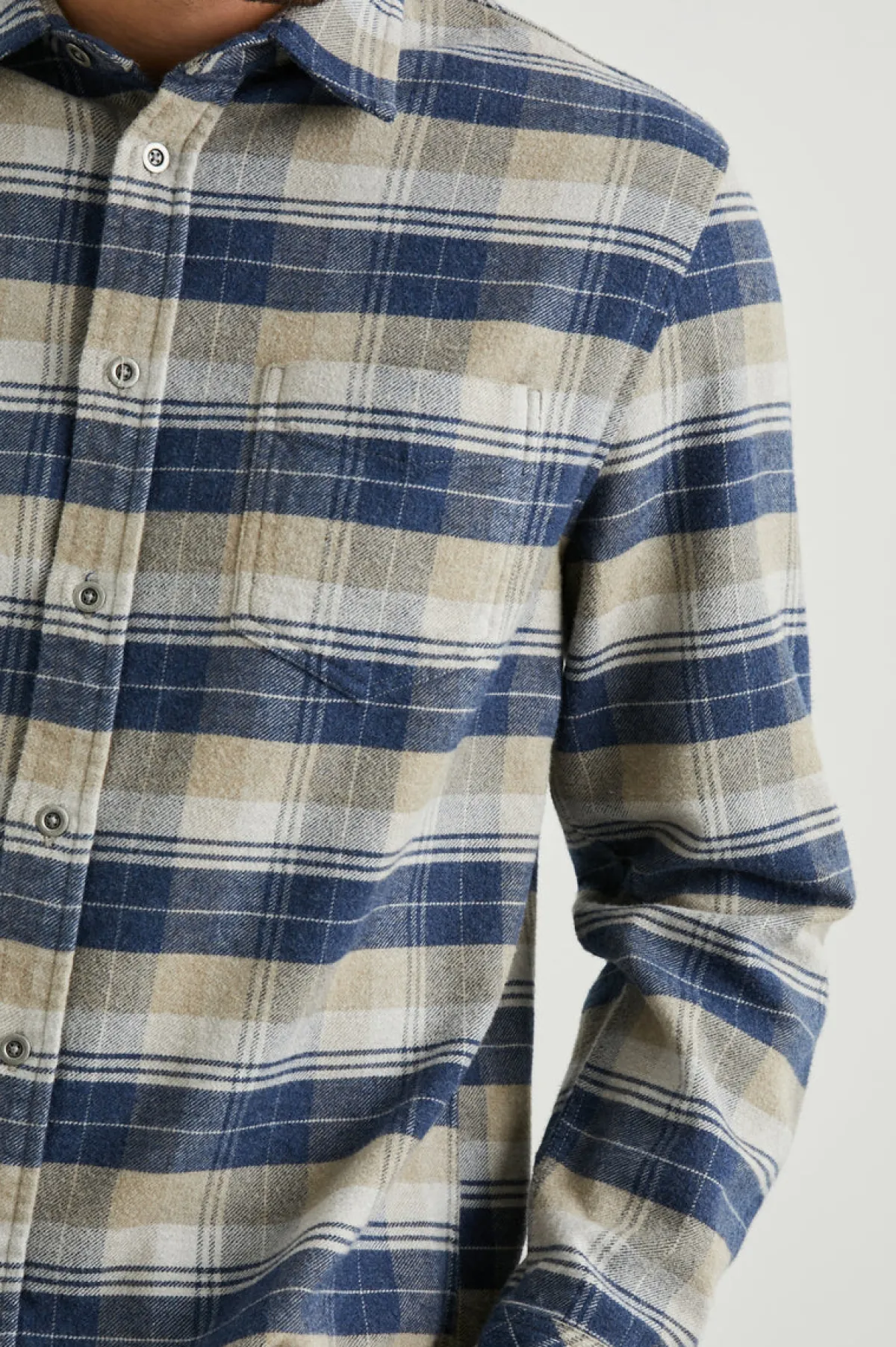 FORREST SHIRT - BARLEY DENIM TAUPE|Rails Store