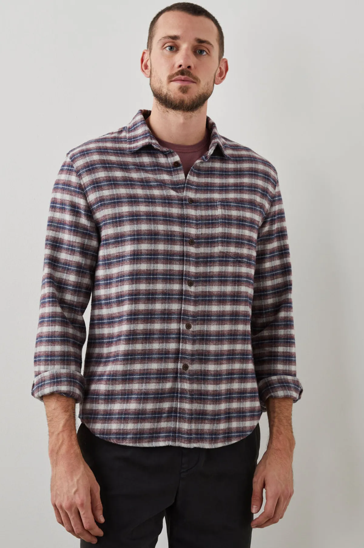 FORREST SHIRT - DUSK BERRY GREY MELANGE|Rails Flash Sale