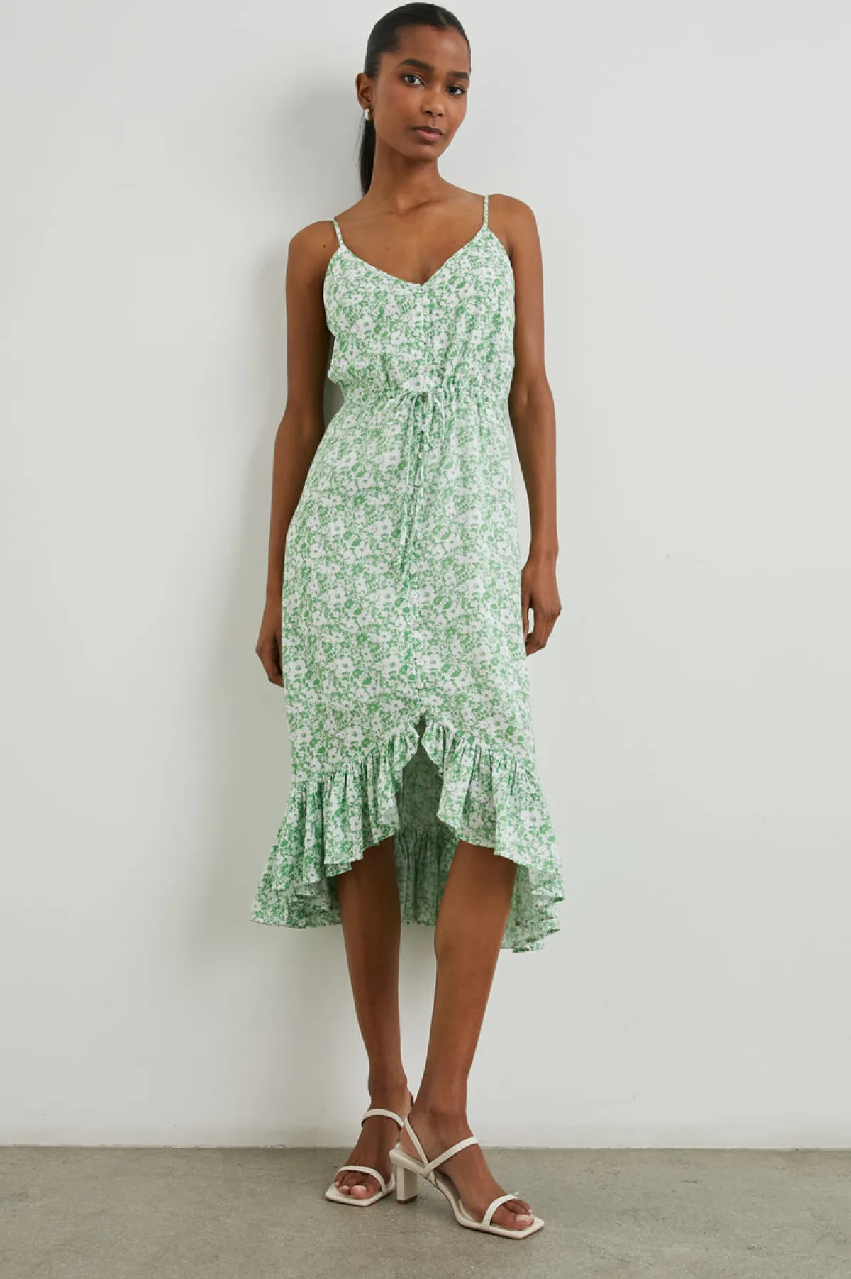 FRIDA DRESS - GREEN TEXTURE FLORAL|Rails Outlet