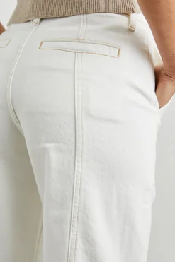 GETTY CROP UTILITY WIDE LEG - VINTAGE ECRU CONTRAST STITCH|Rails Flash Sale