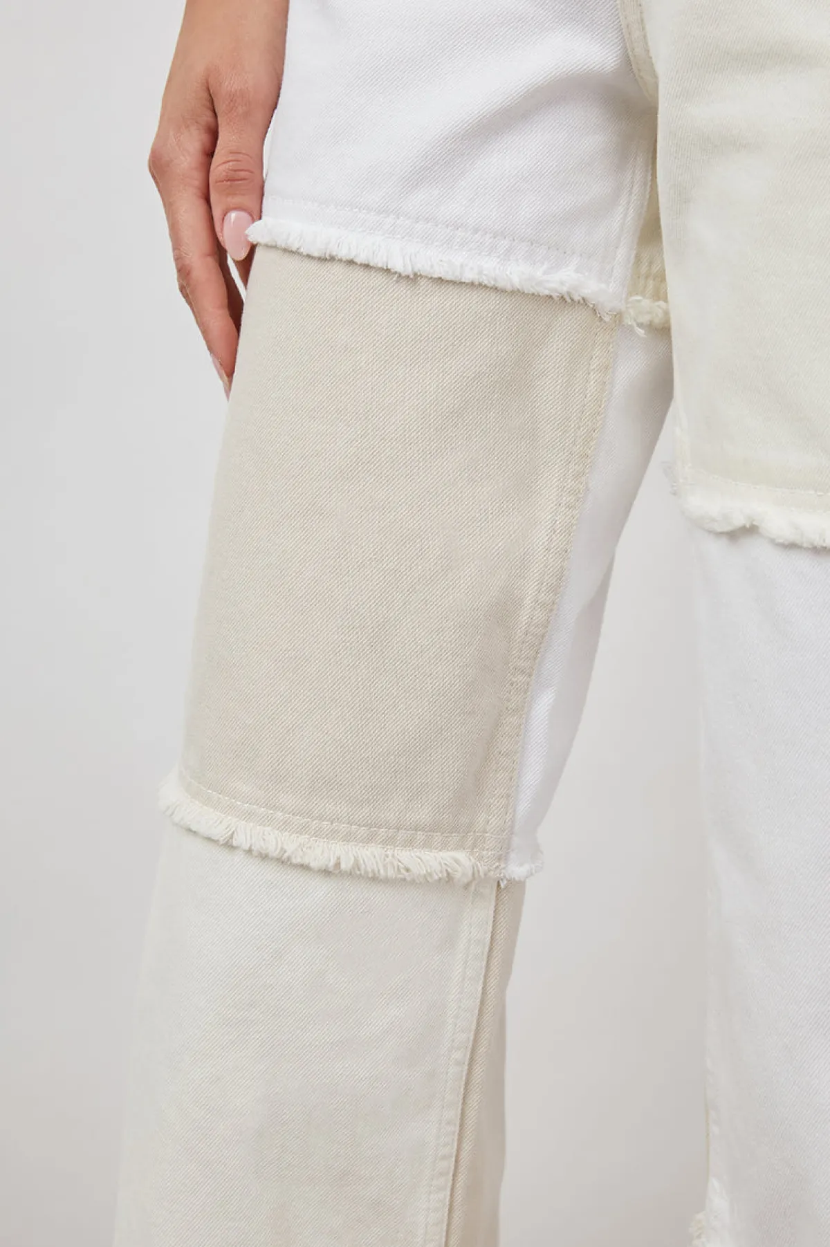 GETTY CROP WIDE LEG - ECRU PATCHWORK|Rails Online