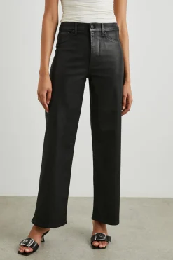 GETTY WIDE LEG - COATED NOIR|Rails Clearance