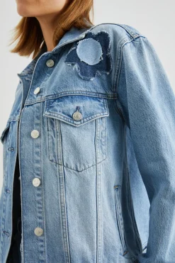 GROVE BOYFRIEND TRUCKER JACKET - INDIGO BLOOM|Rails Flash Sale