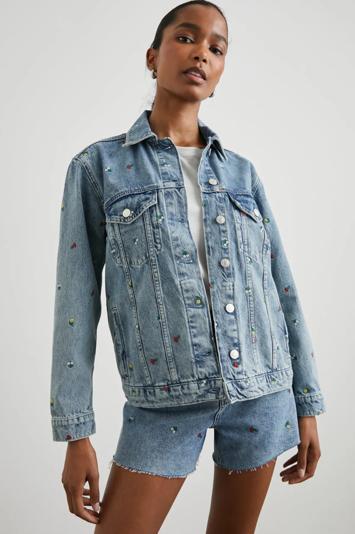 GROVE BOYFRIEND TRUCKER JACKET - FLOWER FIELD|Rails Flash Sale