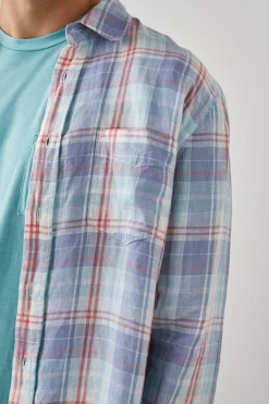 HAVANA SHIRT - LAVENDER AQUA CRIMSON|Rails Discount