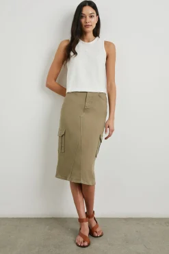 HIGHLAND CARGO SKIRT - WASHED OLIVE|Rails Best Sale