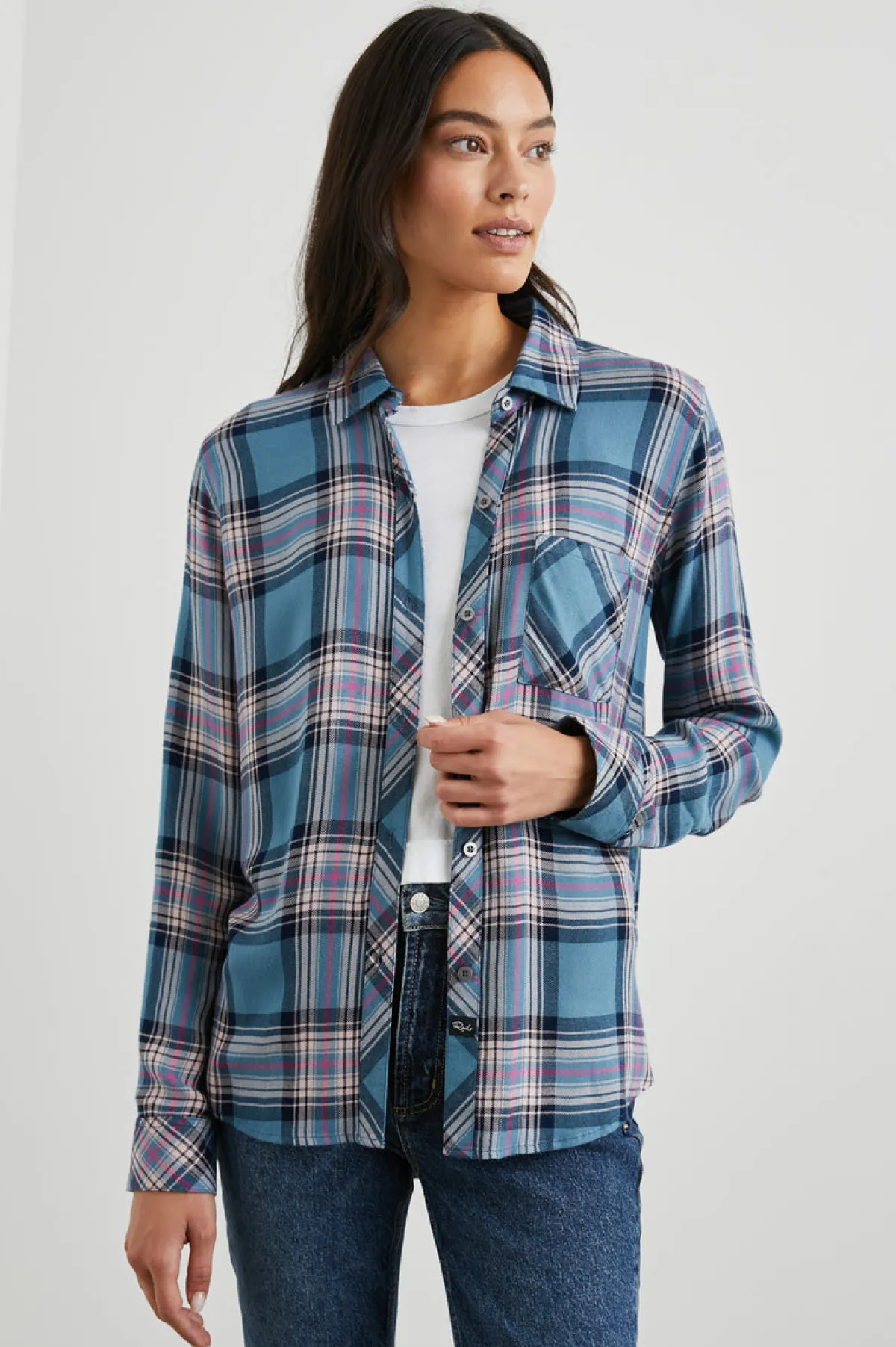 HUNTER SHIRT - BLUE JASPER BLUSH|Rails Store