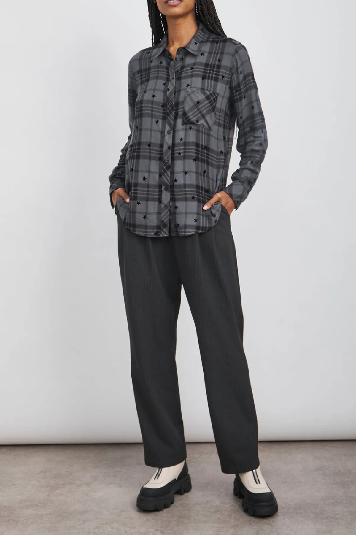 HUNTER SHIRT - IRON BLACK STARS|Rails Flash Sale