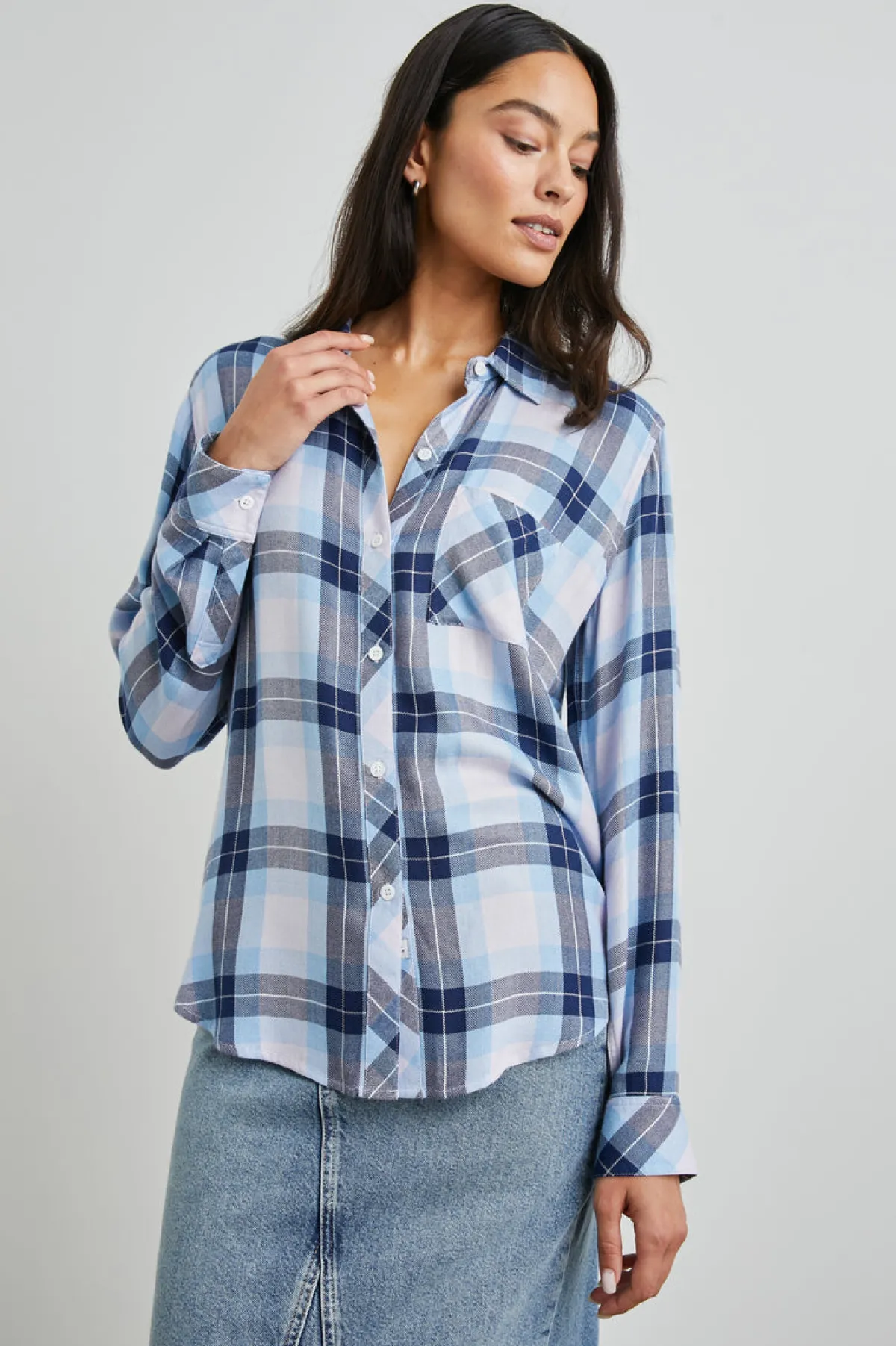 HUNTER SHIRT - LILAC CRYSTAL NAVY|Rails Online