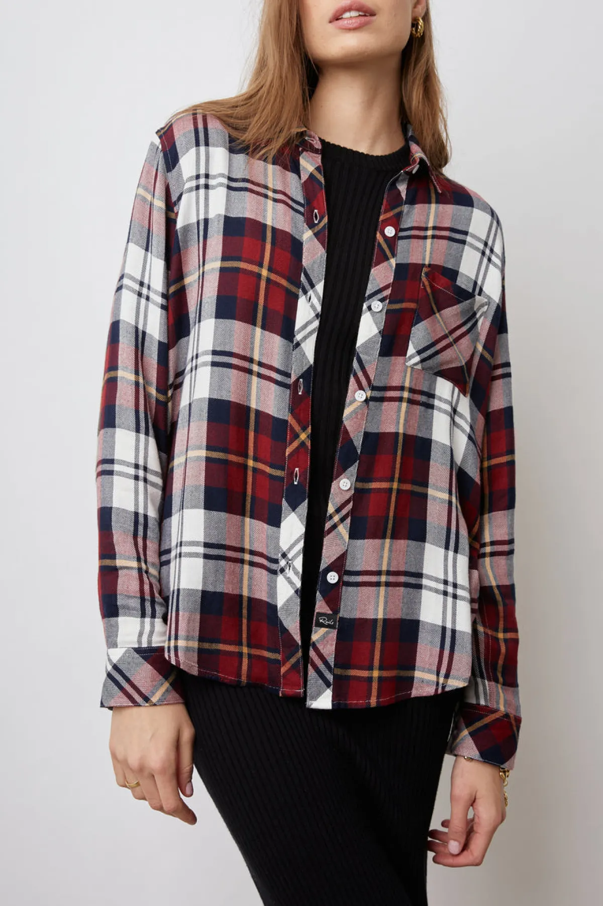 HUNTER SHIRT - MERLOT NAVY GOLD|Rails Cheap