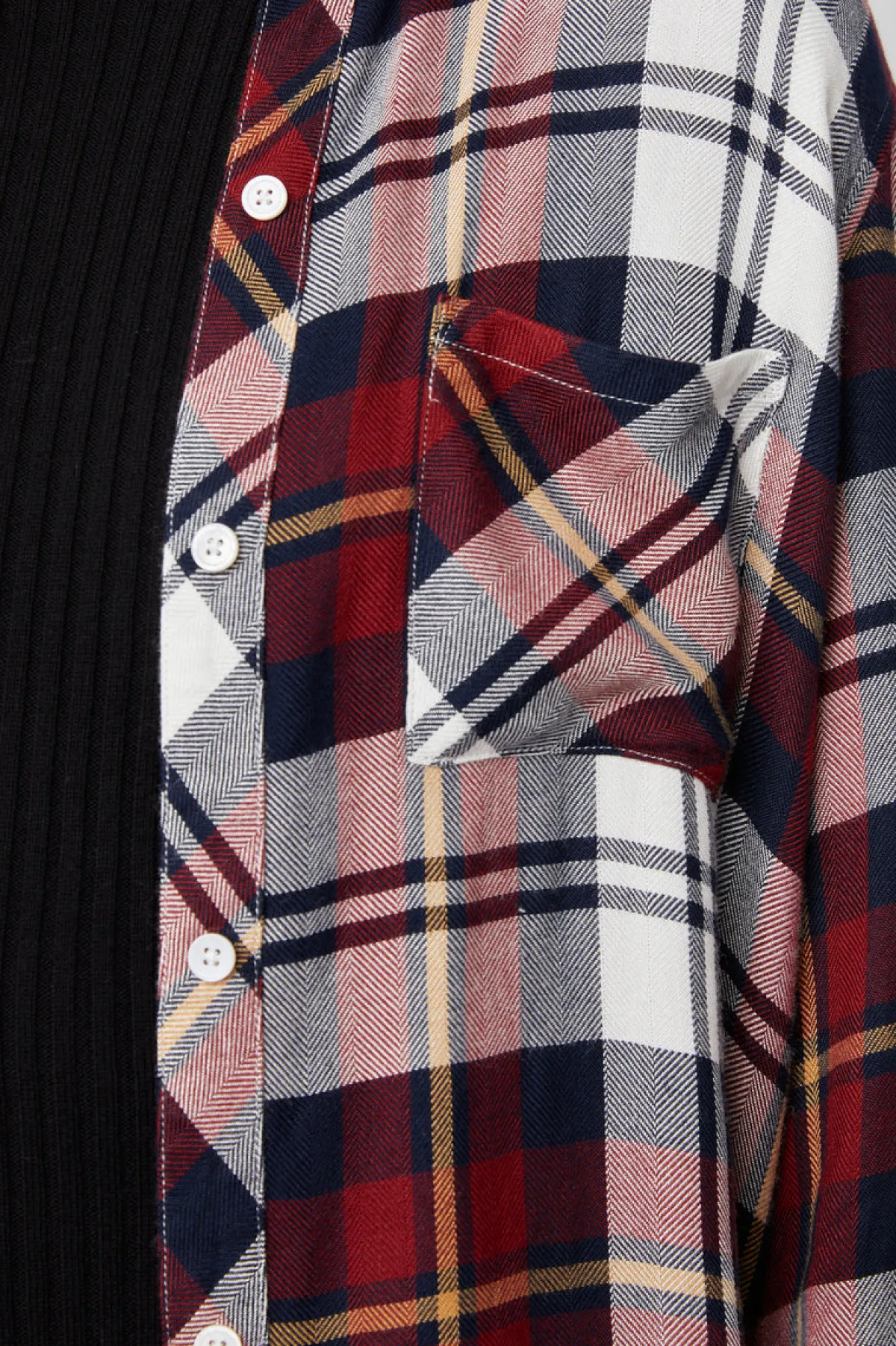 HUNTER SHIRT - MERLOT NAVY GOLD|Rails Cheap