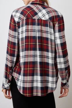 HUNTER SHIRT - MERLOT NAVY GOLD|Rails Cheap