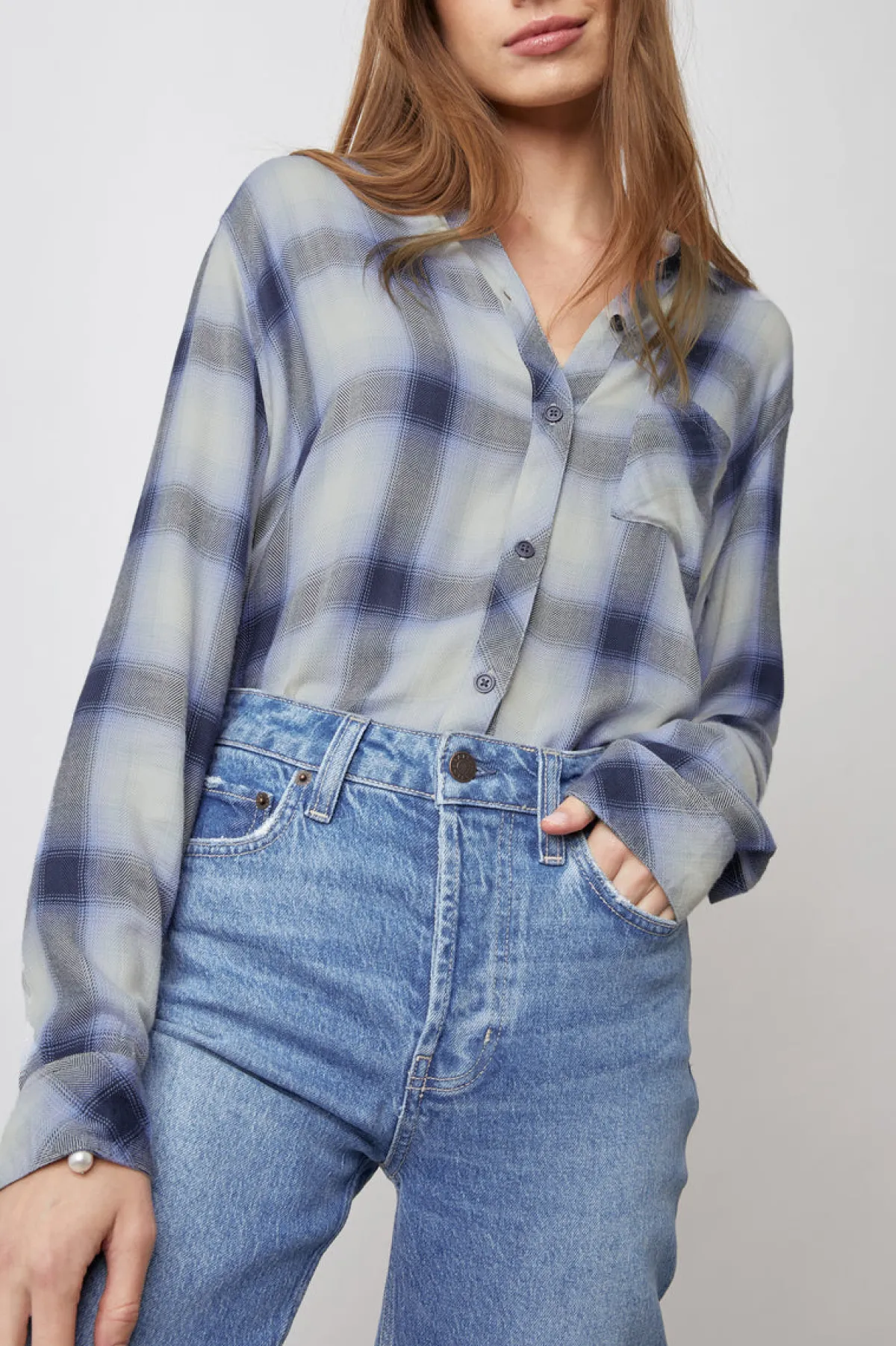 HUNTER SHIRT - NAVY IVORY ICE|Rails Flash Sale