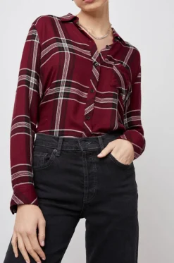 HUNTER SHIRT - SANGRIA BLACK WHITE|Rails Store