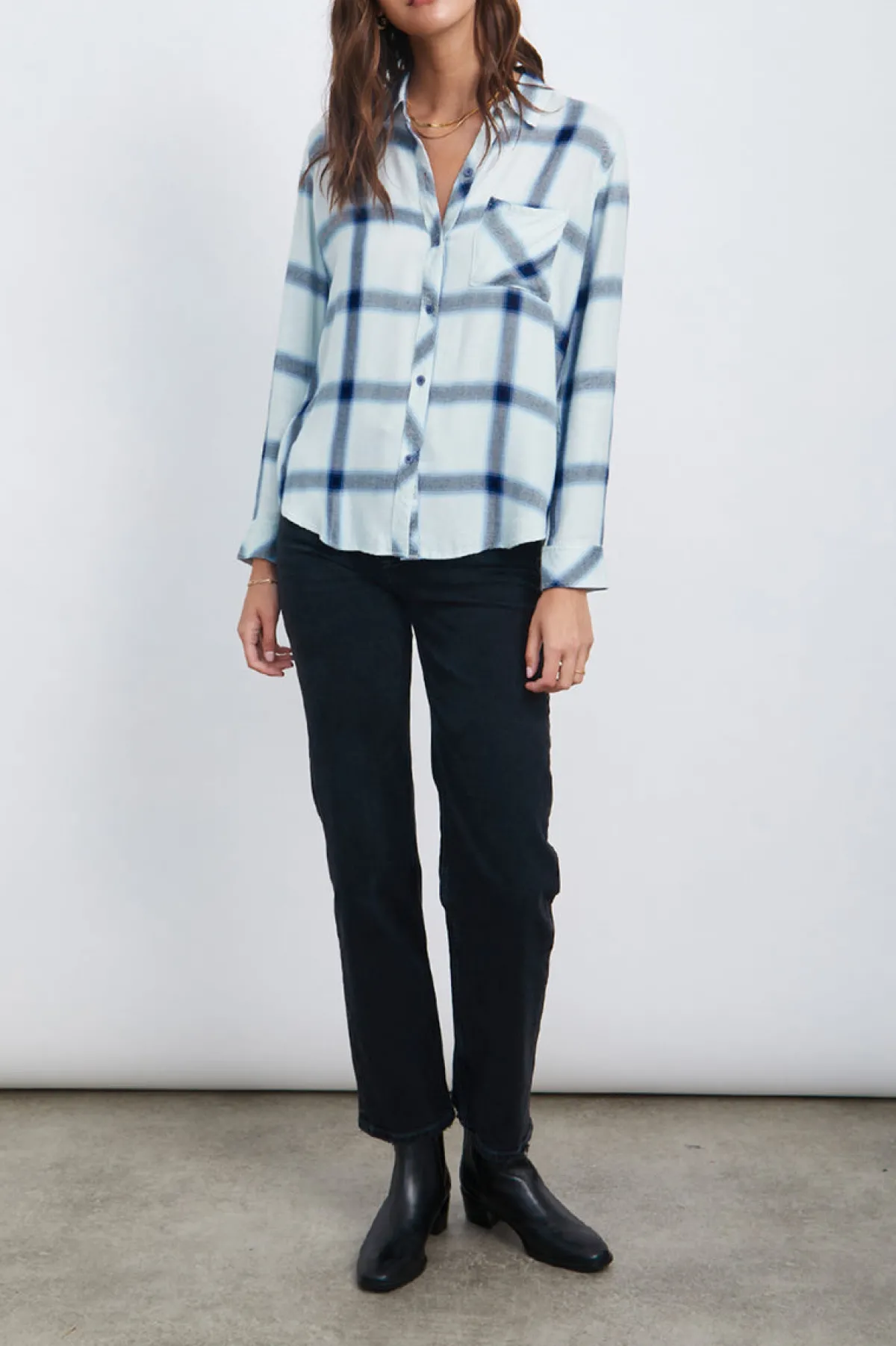 HUNTER SHIRT - WHITE GLACIER NAVY|Rails Best