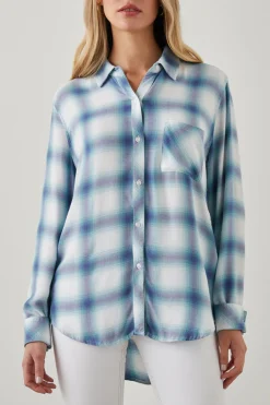 HUNTER SHIRT - WHITE INDIGO MIST|Rails New