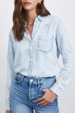 INGRID SHIRT - LIGHT ACID STARS|Rails Cheap